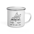 "Camp First, Work Later" Vanagon Enamel Mug - OVERLANDERS Outfitter