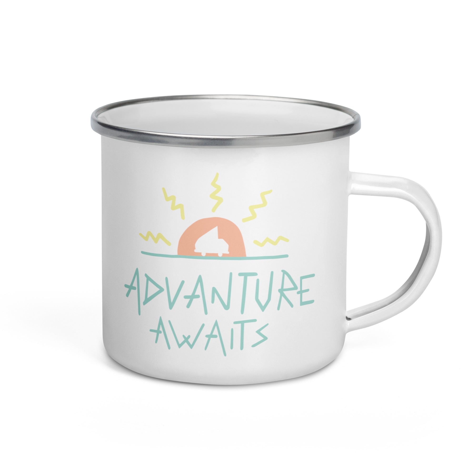 Advanture Awaits Enamel Mug - OVERLANDERS Outfitter