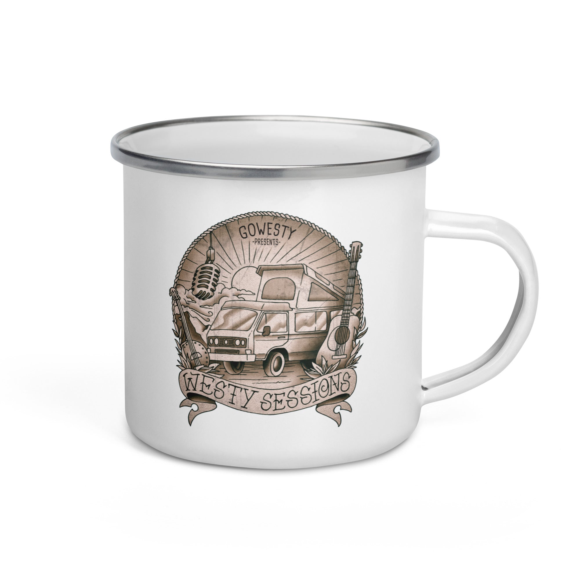 Westy Sessions Enamel Mug - OVERLANDERS Outfitter