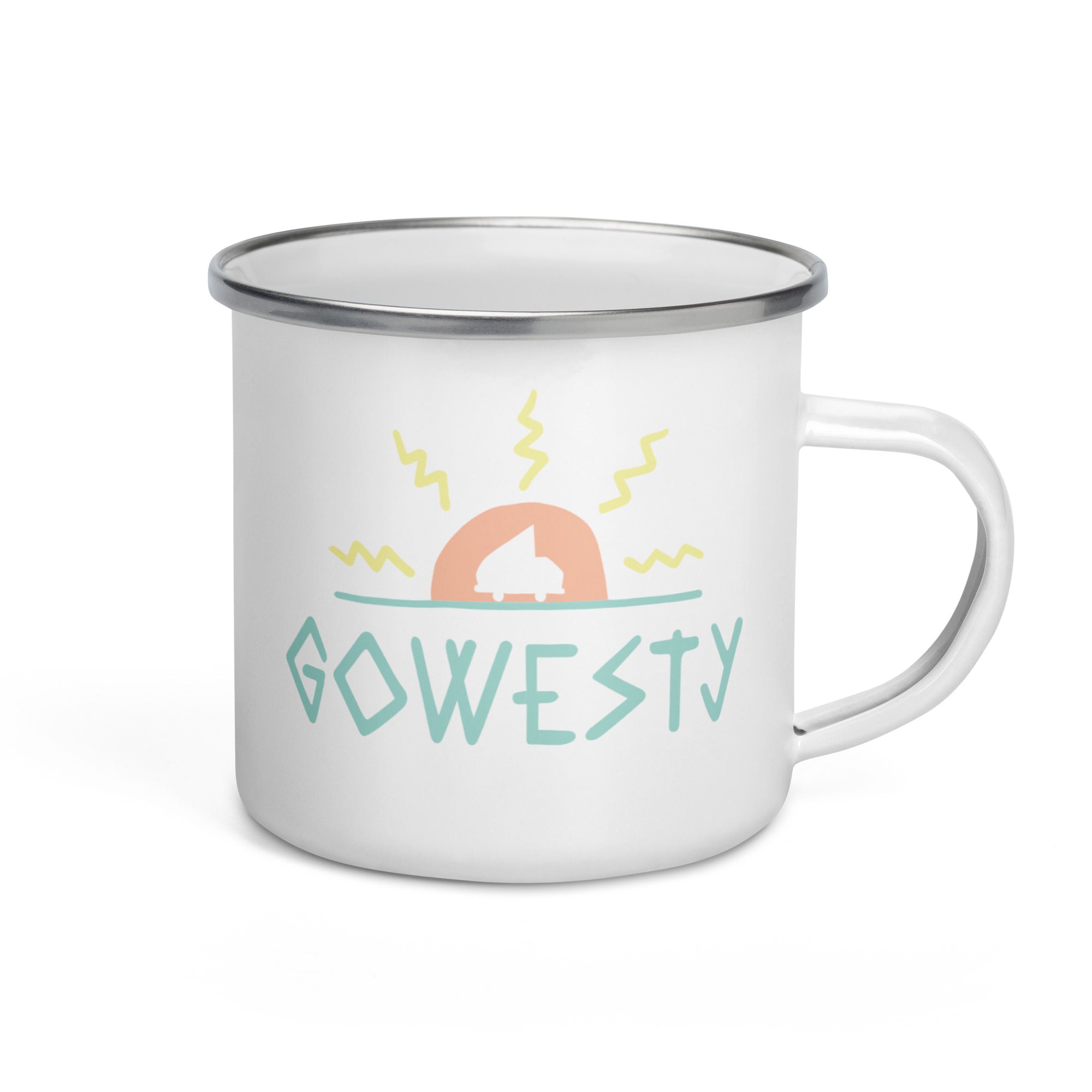 MAK GoWesty Logo Enamel Mug - OVERLANDERS Outfitter
