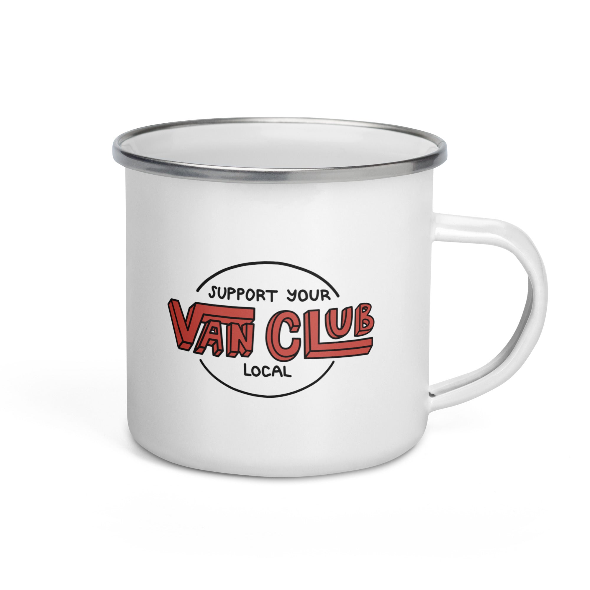 Support Your Local Van Club Enamel Mug - OVERLANDERS Outfitter