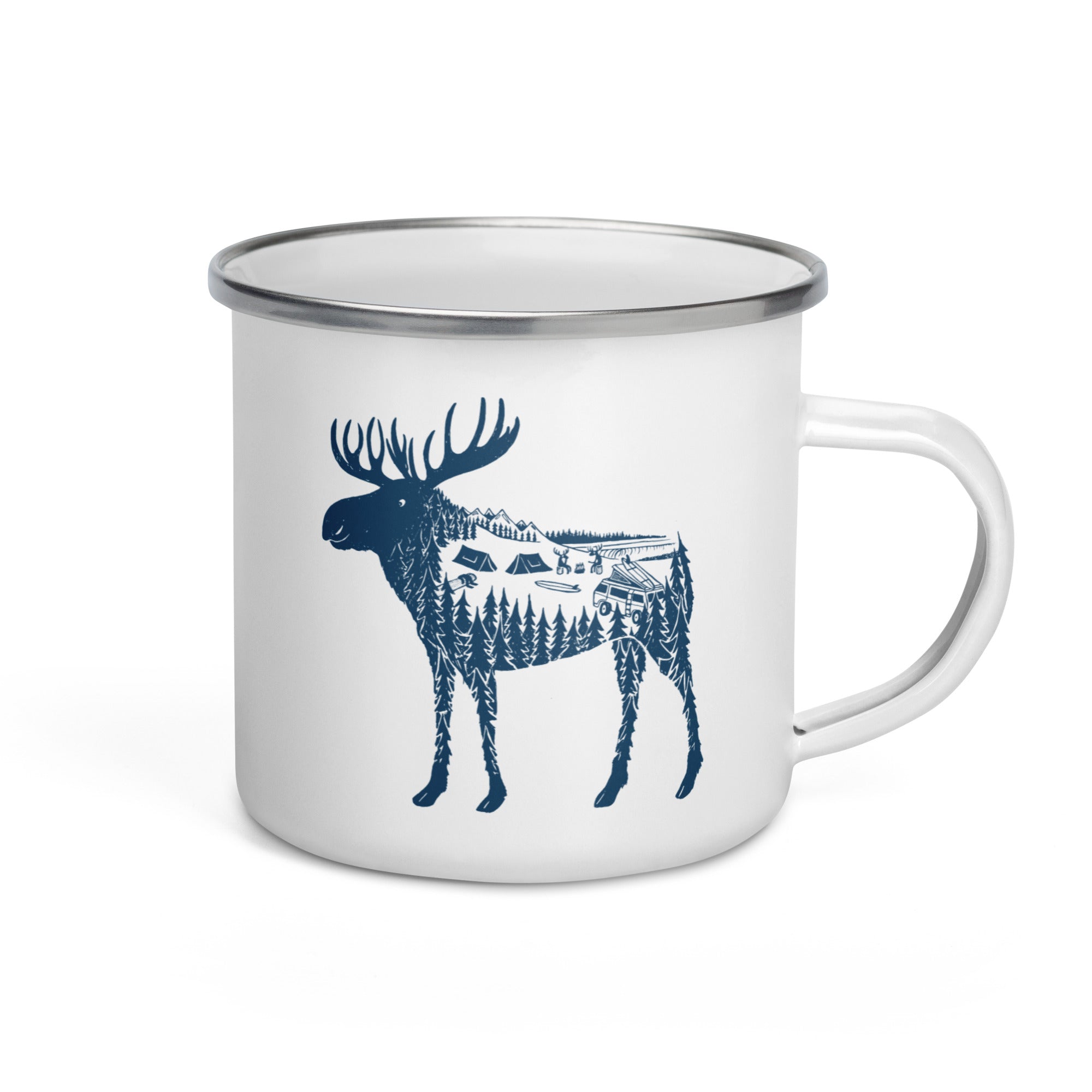 Moose Meet-Up Enamel Mug - OVERLANDERS Outfitter