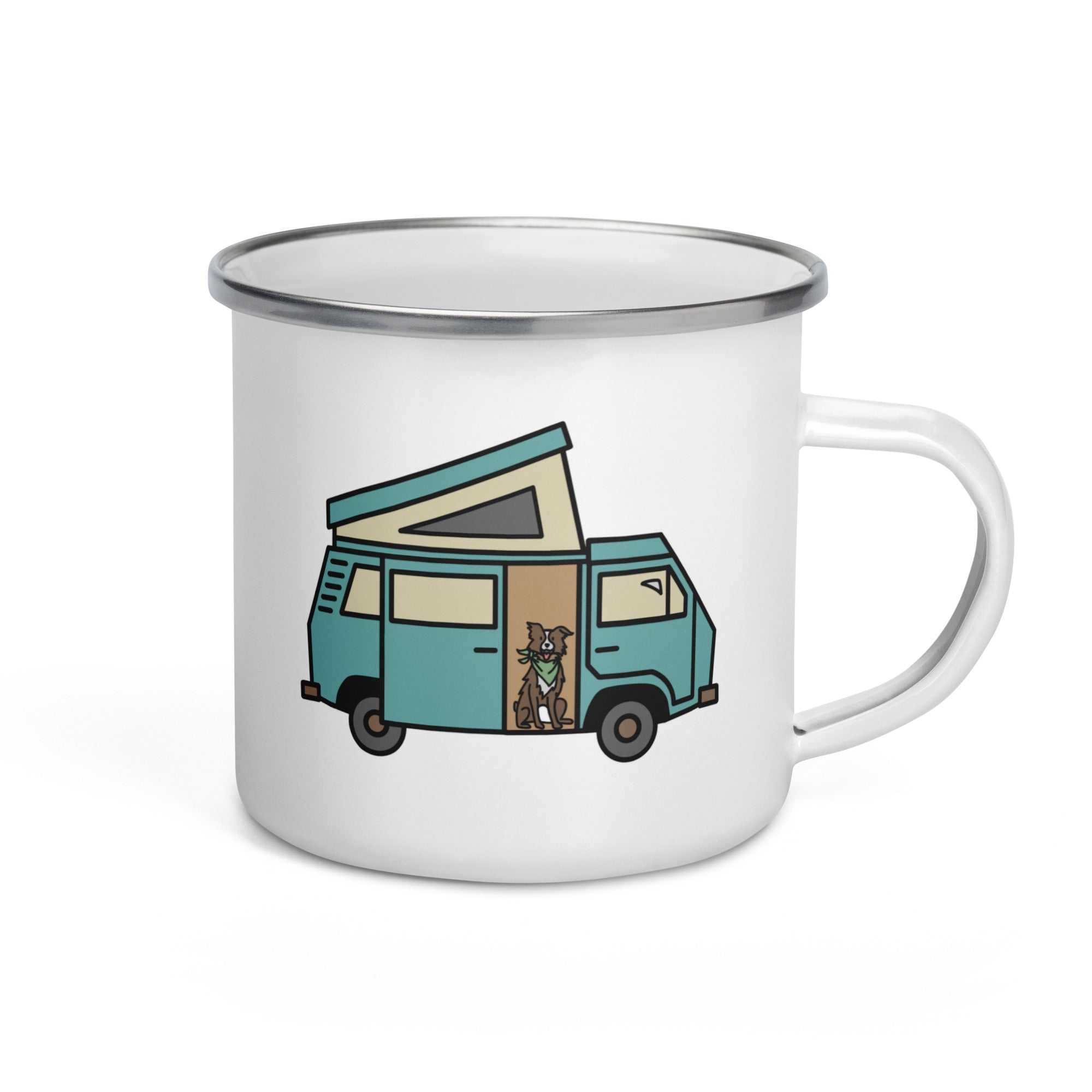 Dog in Van Enamel Mug - OVERLANDERS Outfitter