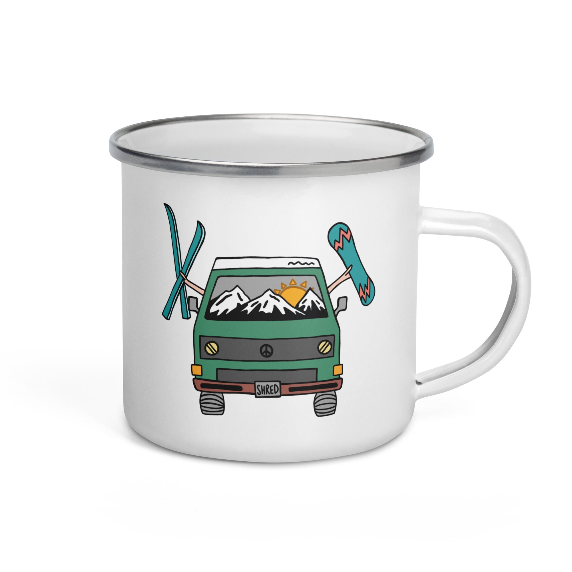 Shred Van Enamel Mug - OVERLANDERS Outfitter