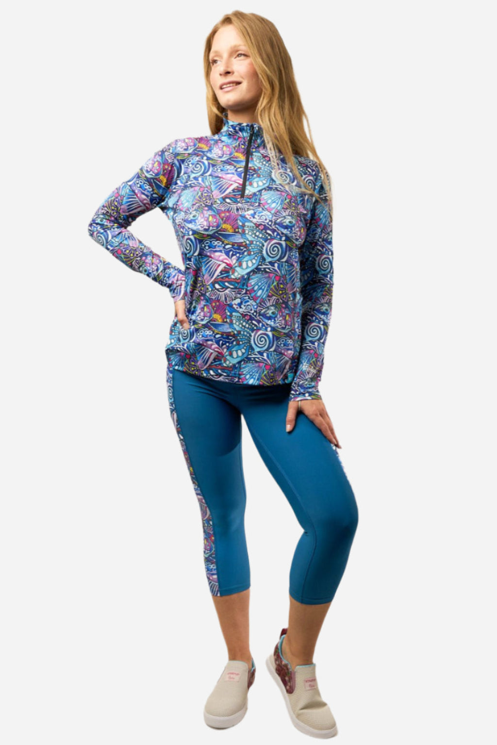 Enchanted Grayling 1/4 Zip Sunshirt - OVERLANDERS Outfitter