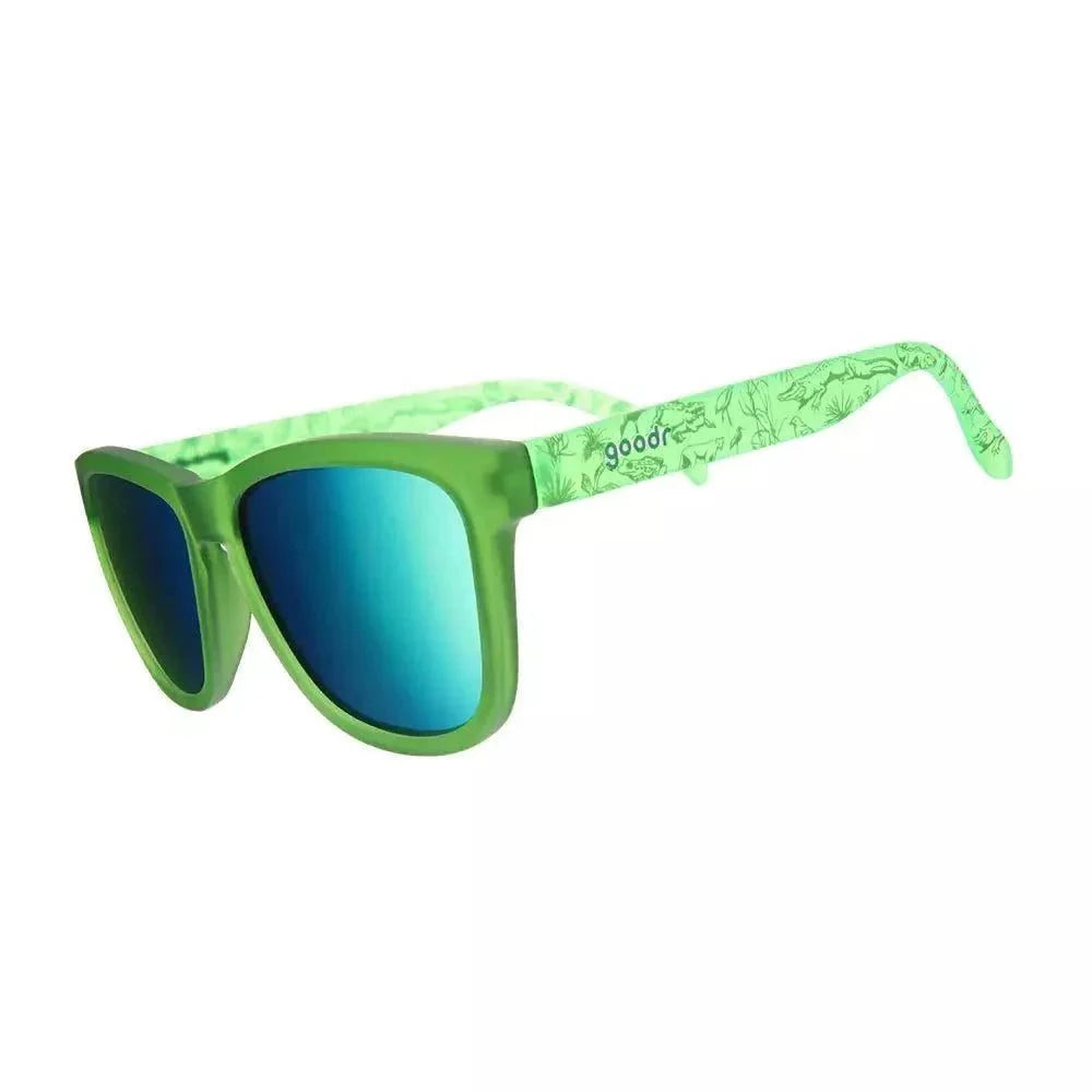 Side view of Rare Air Discs Everglades Limited National Park OG polarized sunglasses showing black frame and tinted lenses.