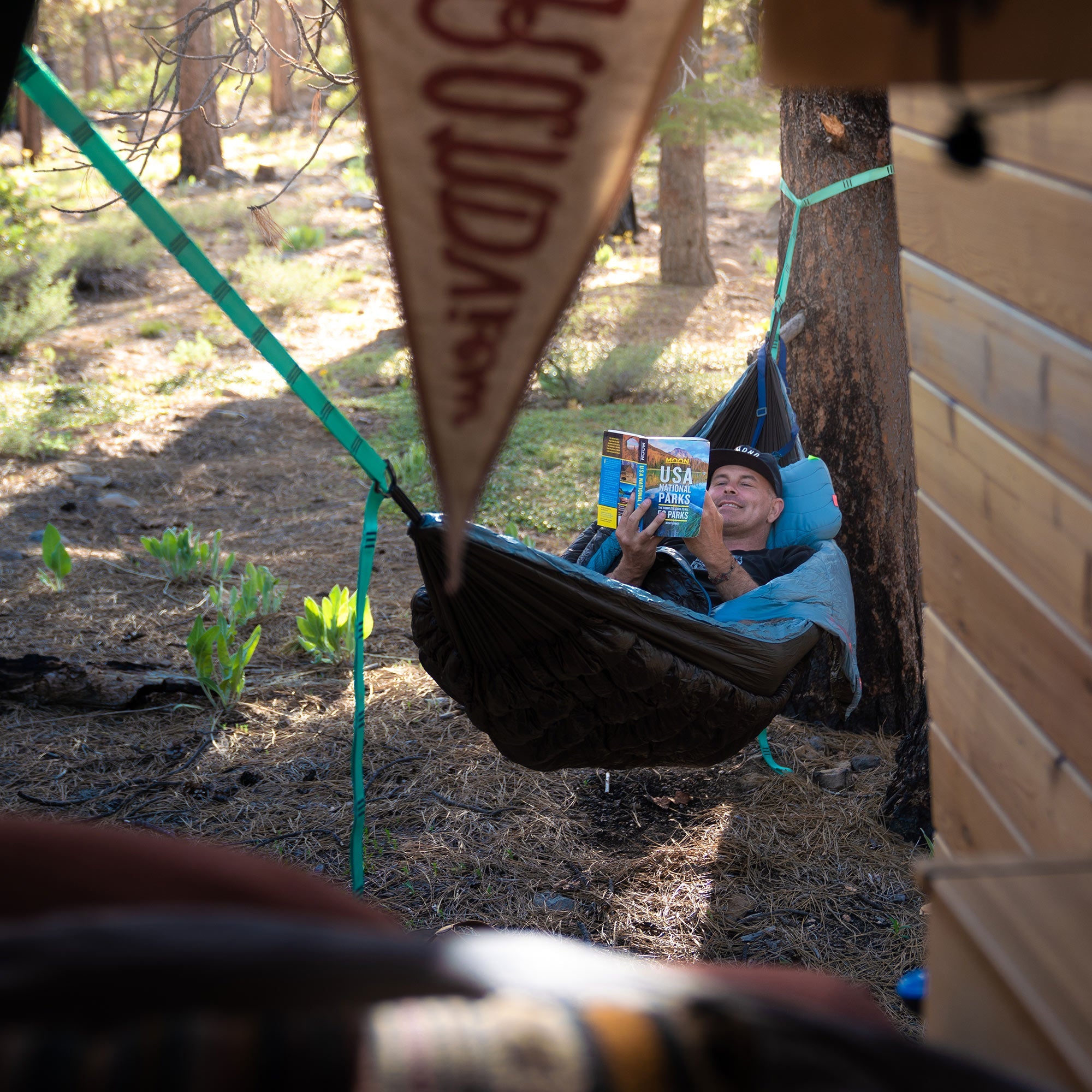 GrandTrunk Evolution 20 Down Sleeping Bag Hammock, lightweight outdoor hammock with insulated sleeping bag for camping comfort.