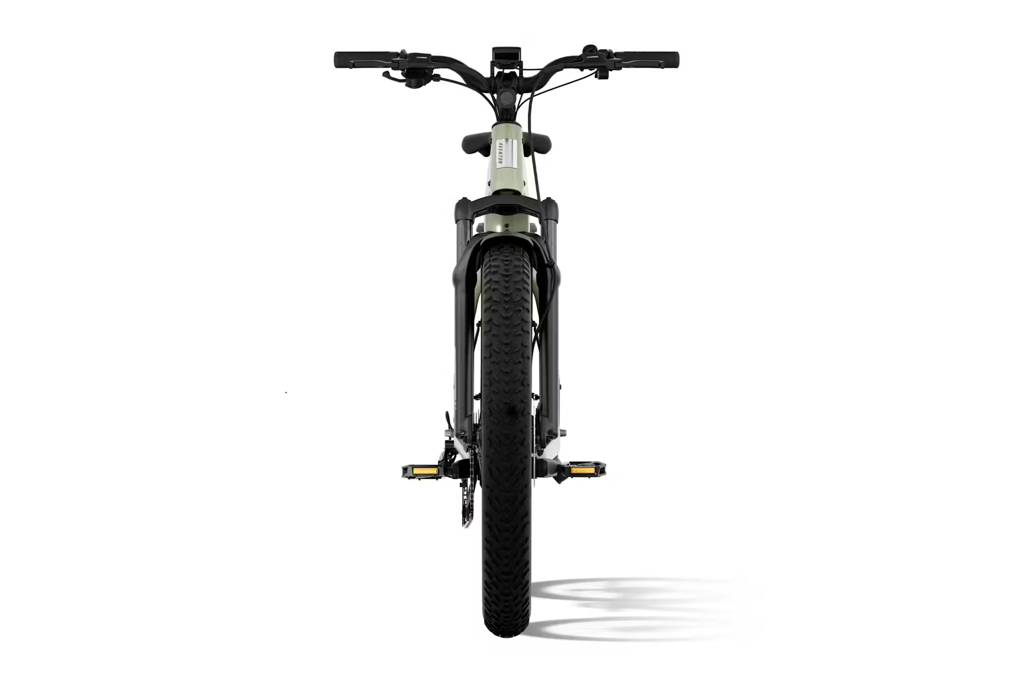 Rex E-Bikes Aventon Aventure.3 E-Bike step-over frame with handlebars, saddle, and battery visible in the image.