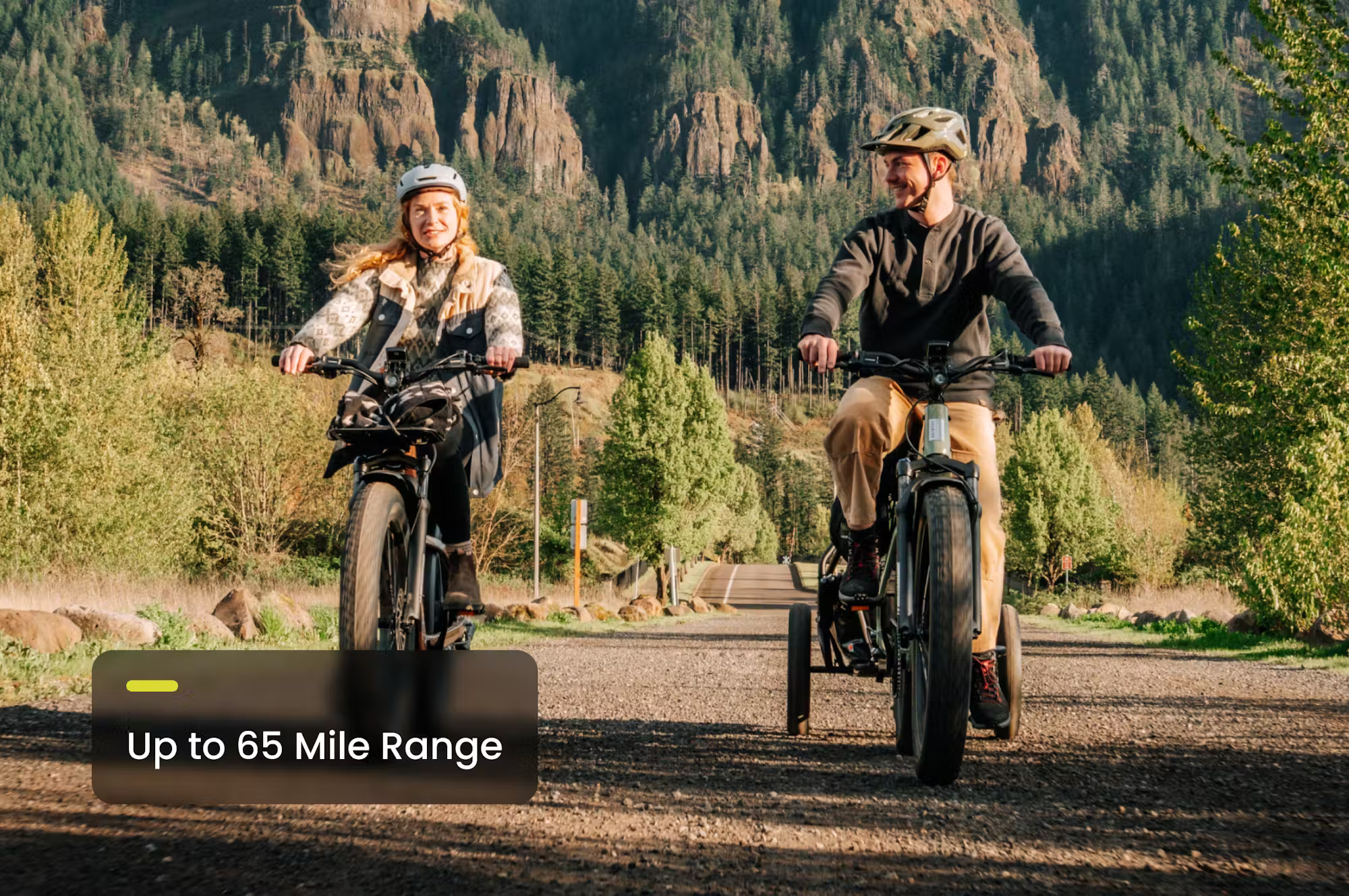 Rex E-Bikes Aventon Aventure.3 E-Bike step-over model with sturdy frame, handlebars, and large tires for urban and outdoor riding.