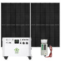 Green Vista Living Nature's Generator Powerhouse Gold PE solar generator with control panel and multiple output ports.
