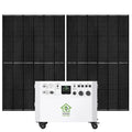 Green Vista Living Nature's Generator Powerhouse Gold solar generator kit with control panel and multiple power outlets.