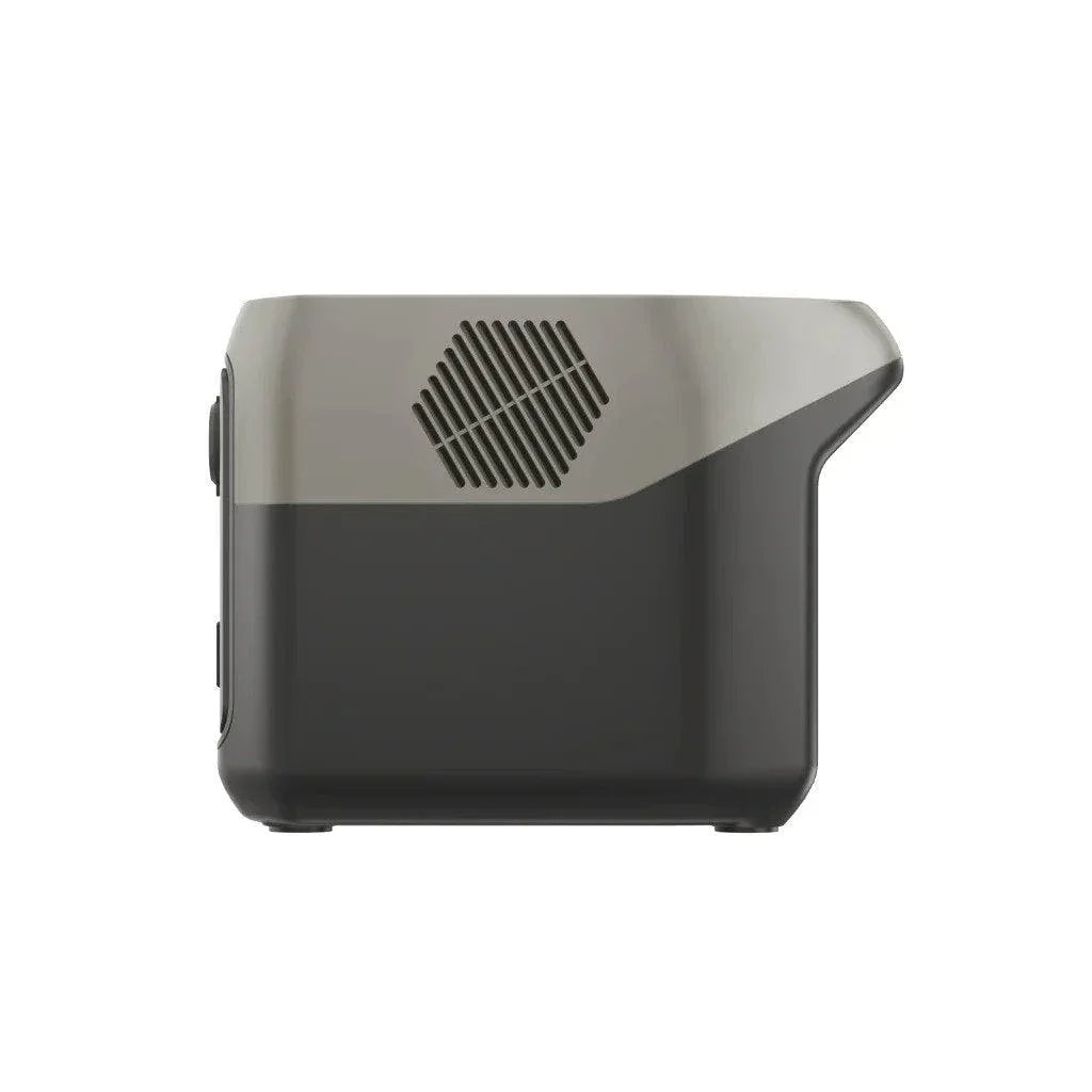 Green Vista Living EcoFlow RIVER 2 Max portable solar generator with multiple outlets and compact design for outdoor power.