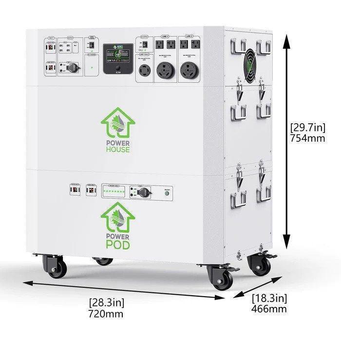 Green Vista Living Nature's Generator Powerhouse Platinum solar generator system with multiple outlets and control panel.