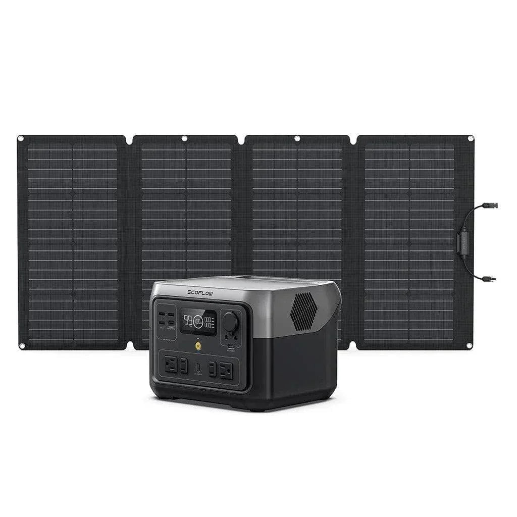 Green Vista Living EcoFlow RIVER 2 Pro portable solar generator with multiple outputs and compact design for outdoor power needs