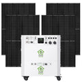 Green Vista Living Nature's Generator Powerhouse Platinum solar generator with multiple outlets and solar panels for portable energy.