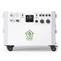 Green Vista Living Nature's Generator Powerhouse Solar Generator with multiple ports and digital display in a home setting