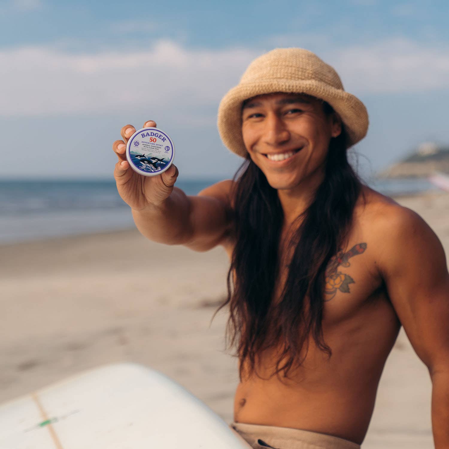 Slowly Adventure Mineral Sunscreen Tin SPF 50 with a compact, portable tin container and a natural, mineral-based formula.