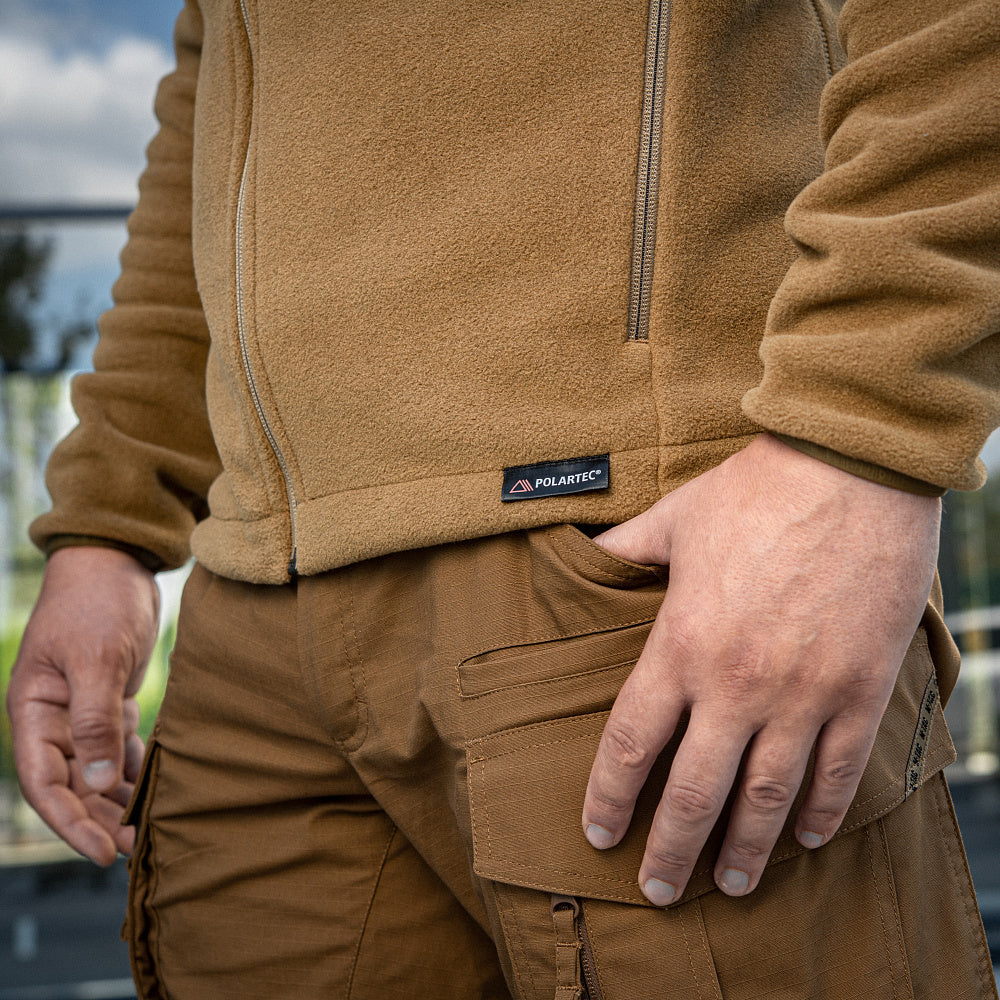 M-TAC Nord Polartec fleece jacket in dark color, showcasing soft fabric and zippered front for outdoor comfort.