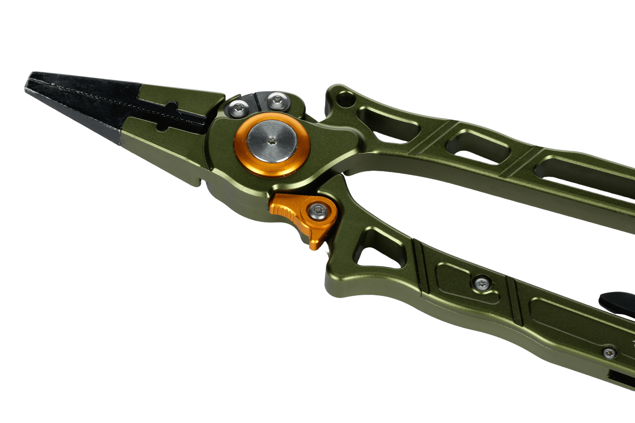 Line Cutterz Elite Pliers cutter tool with ergonomic handle and sharp cutting blades, designed for fishing and outdoor use.