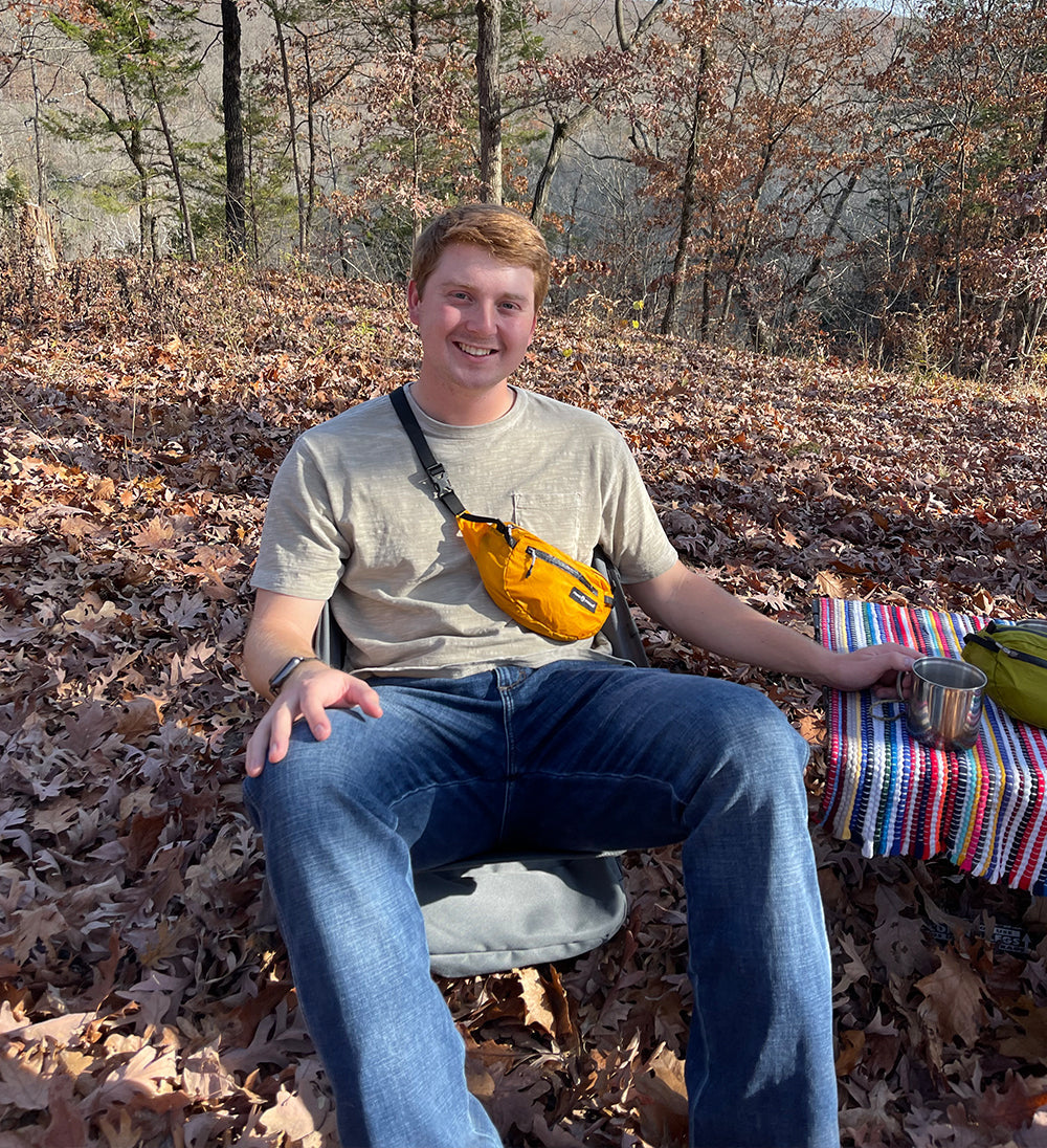 Pike Trail Fanny Pack with adjustable strap and multiple compartments, perfect for outdoor activities and hands-free storage.