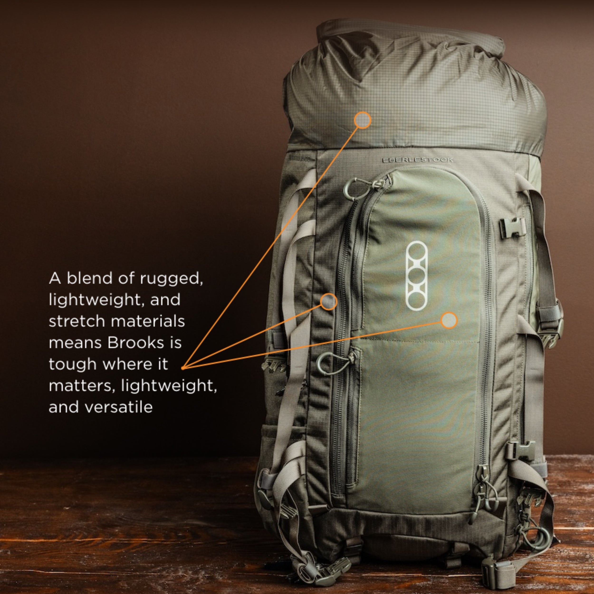 Eberlestock Brooks 3500 - Lightweight w/ Hydration Bladder Sleeve & Zippered Front Pockets - OVERLANDERS Outfitter