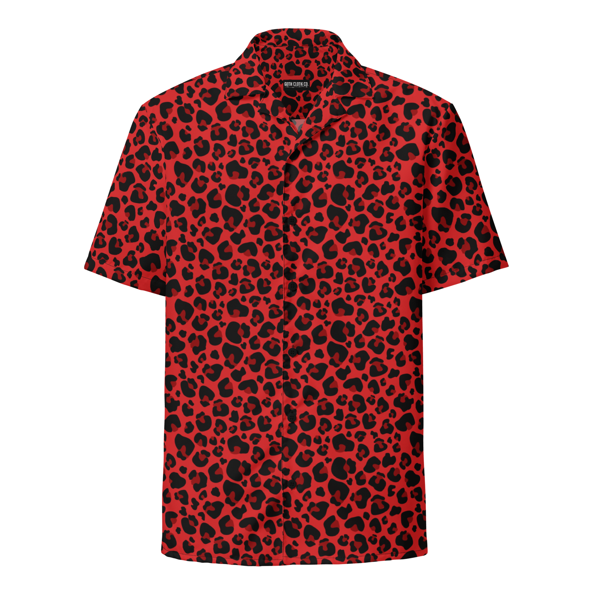 Feline Fever Red Cheetah Button-Up Shirt
