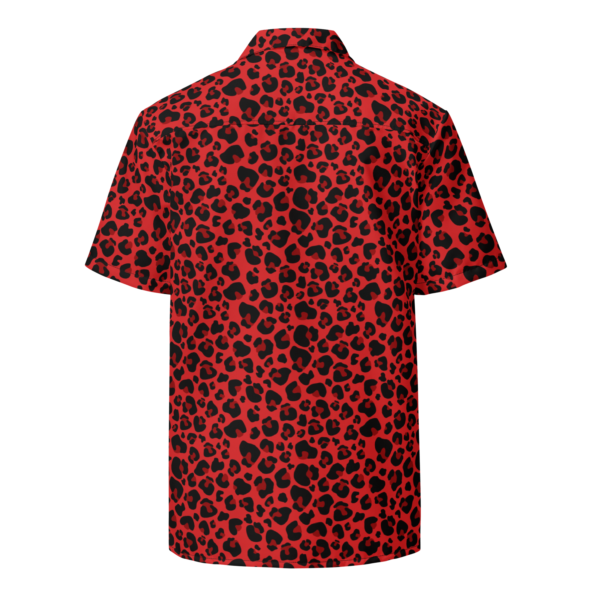 Feline Fever Red Cheetah Button-Up Shirt