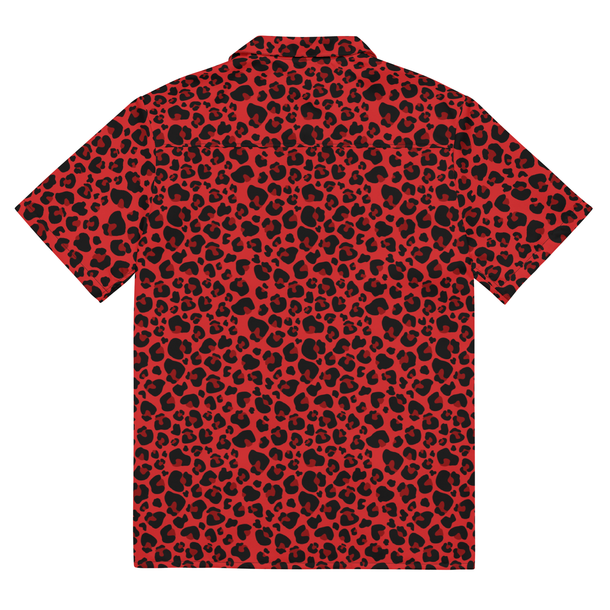 Feline Fever Red Cheetah Button-Up Shirt