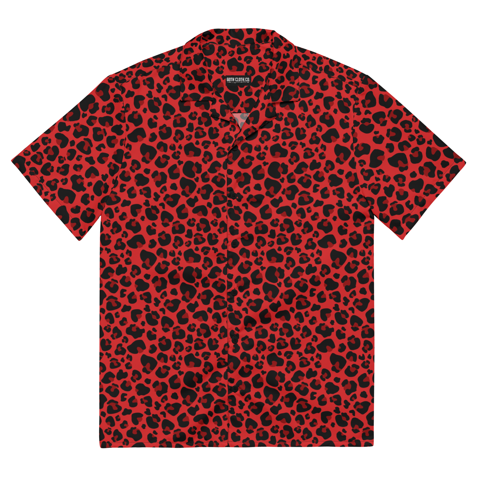 Feline Fever Red Cheetah Button-Up Shirt