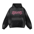 Feminine Vintage Frayed Premium Metal Hoodie