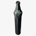 ZEITBIKE ASS SAVERS Regular Size rain fenders with green logo mounted on bicycle wheel, protecting against mud and water splashes