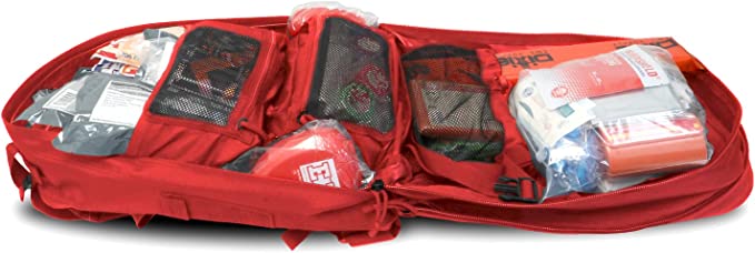 Deluxe Tactical Medical Kit by MediTac Kits featuring a first responder bag, CAT tourniquet, and bleeding control supplies.