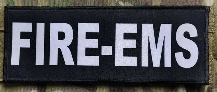 FIRE-EMS Patch (3” x 10”) Hook and Loop - OVERLANDERS Outfitter