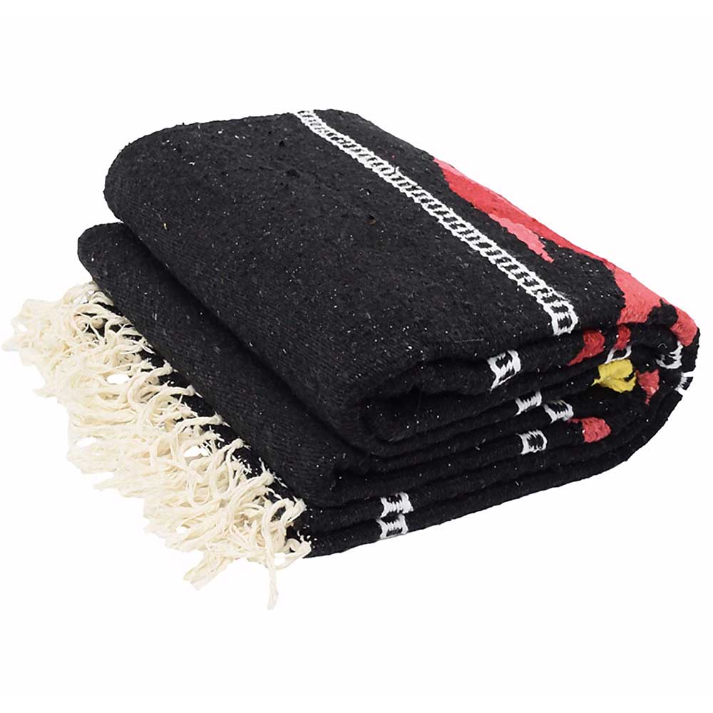 Black Baja Fish Yoga Blanket - OVERLANDERS Outfitter