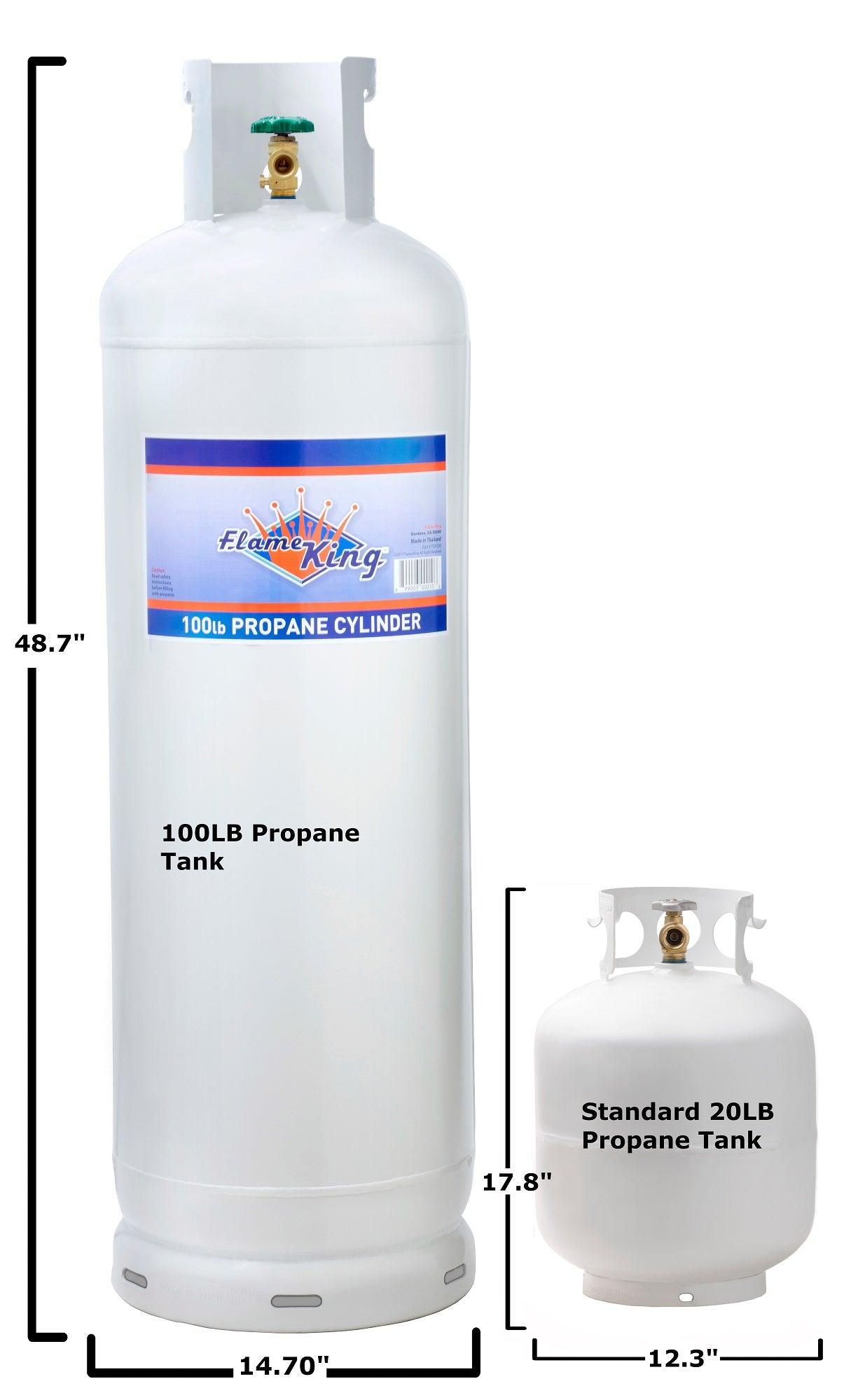 Flame King 100lb Empty Propane Tank LP Cylinder with POL Valve - We The Collective