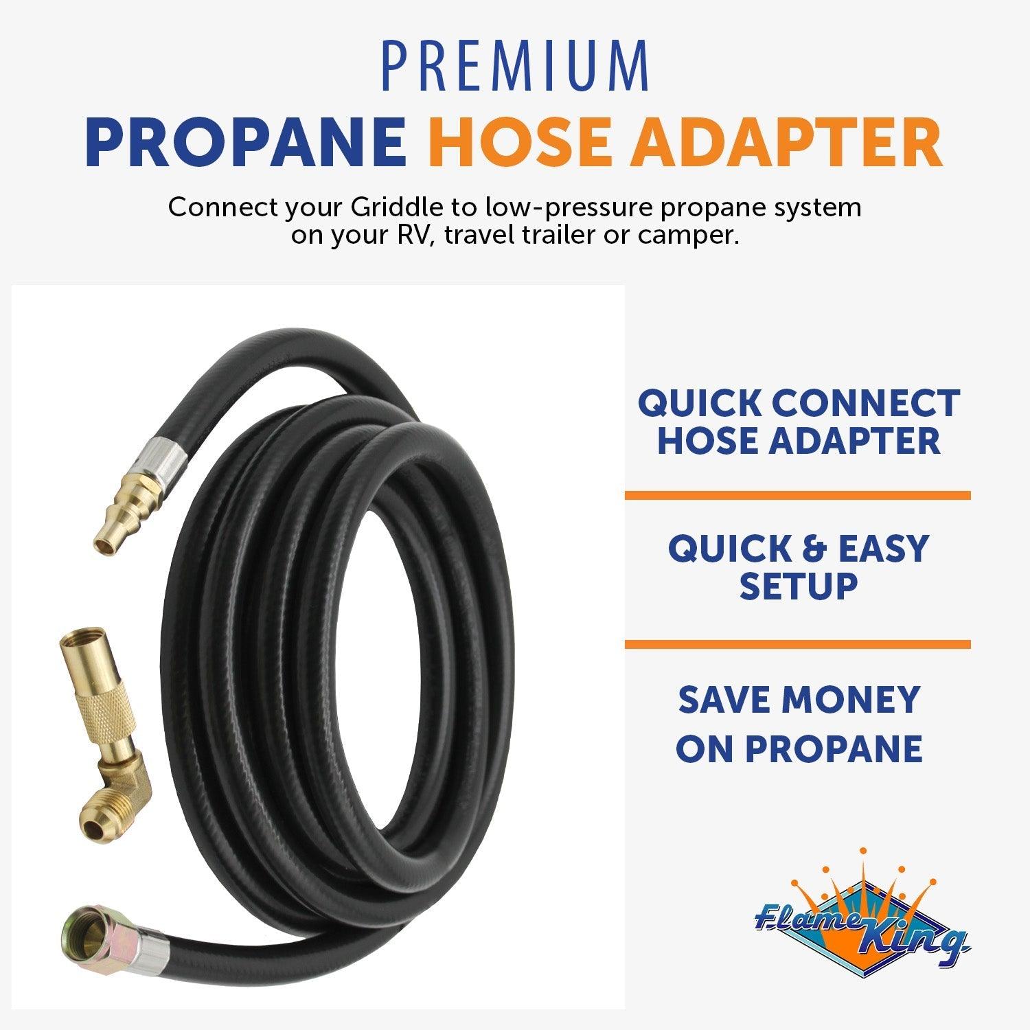 Flame King 12ft RV Quick Connect Hose Adapter for 17" or 22" Griddle - We The Collective