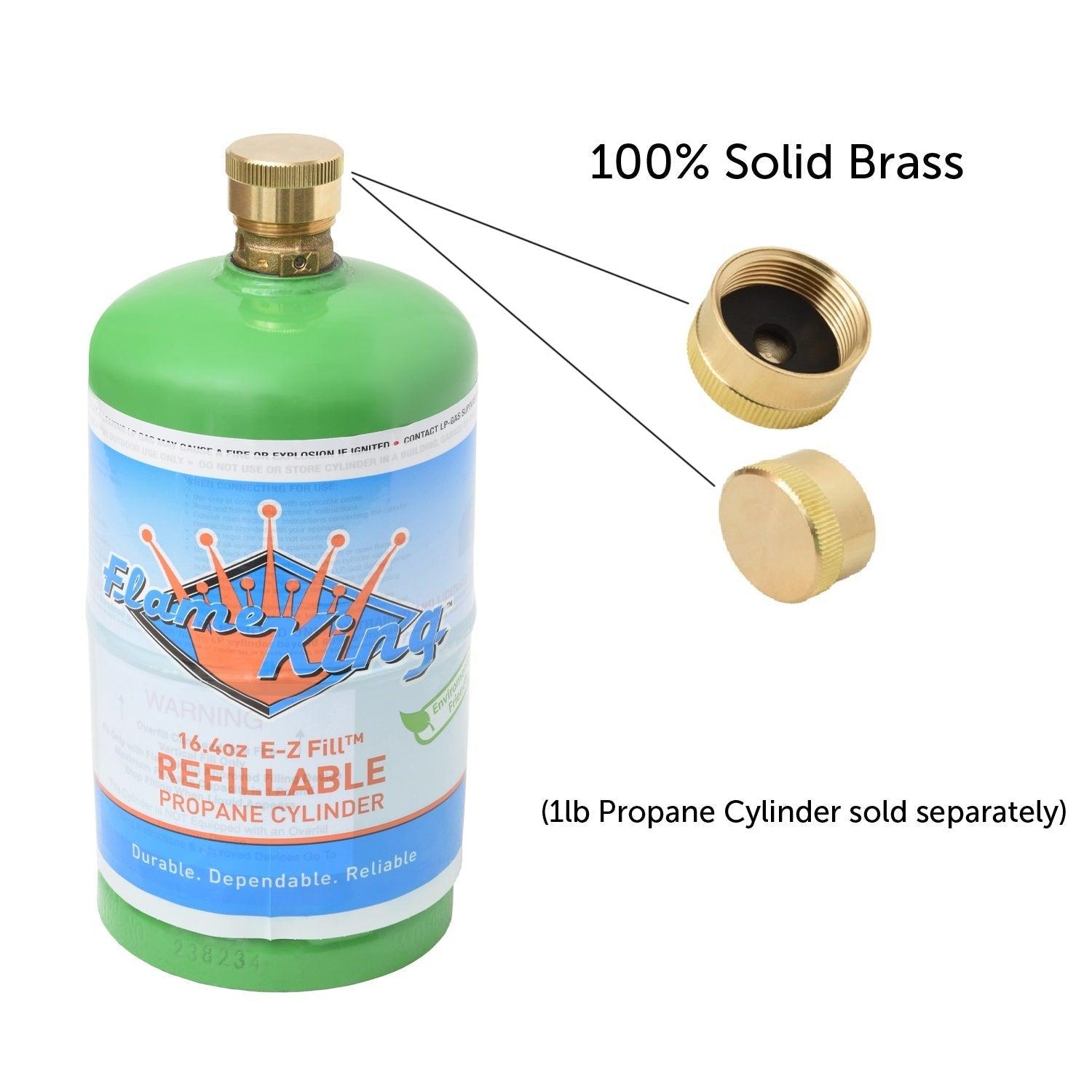 Flame King 1lb Cylinder Brass Caps 4 pack - We The Collective