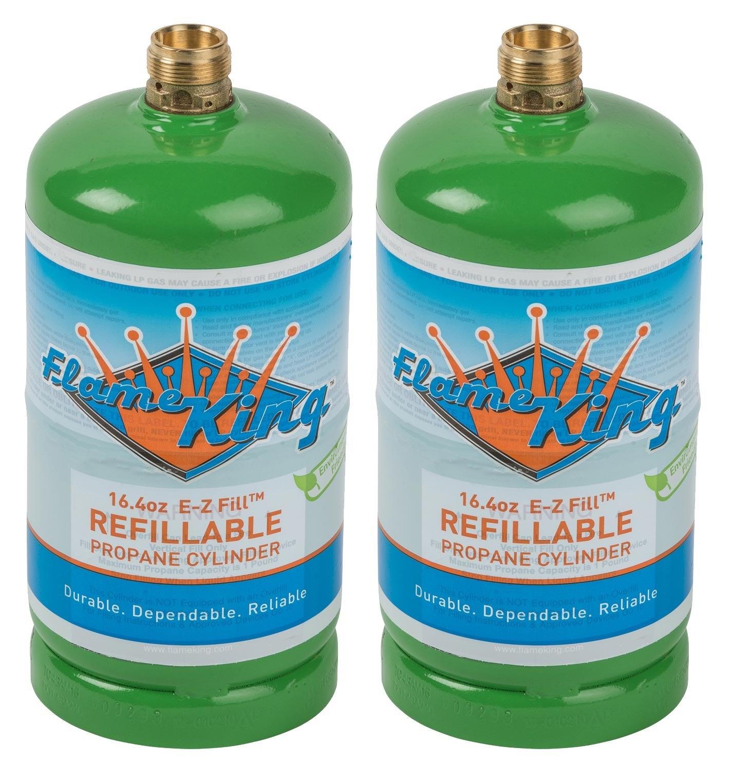 Flame King 2 pack Eco Friendly Sustainable 1lb Refillable Propane Tank LP Cylinder - We The Collective