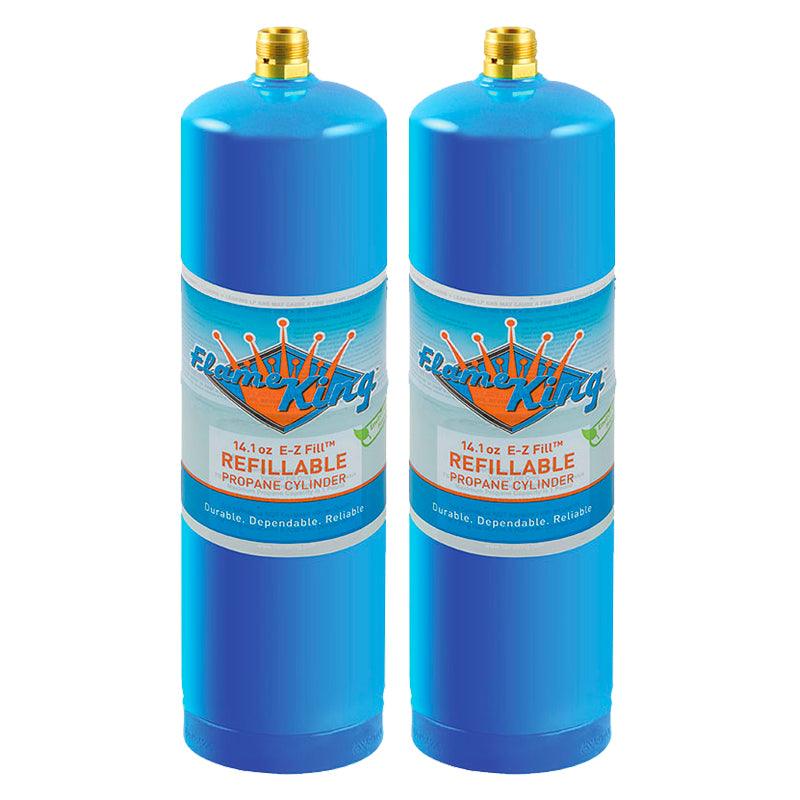Flame King 2 Pack Eco Friendly Sustainable 1lb Refillable Propane Tank Welding LP Cylinder 14.1 - We The Collective