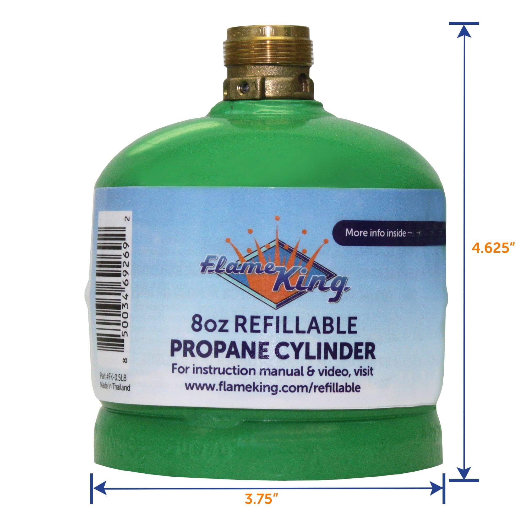 Flame King 2 Packs Eco Friendly Sustainable 8oz 1/2lb Refillable Propane Tank LP Cylinder - We The Collective