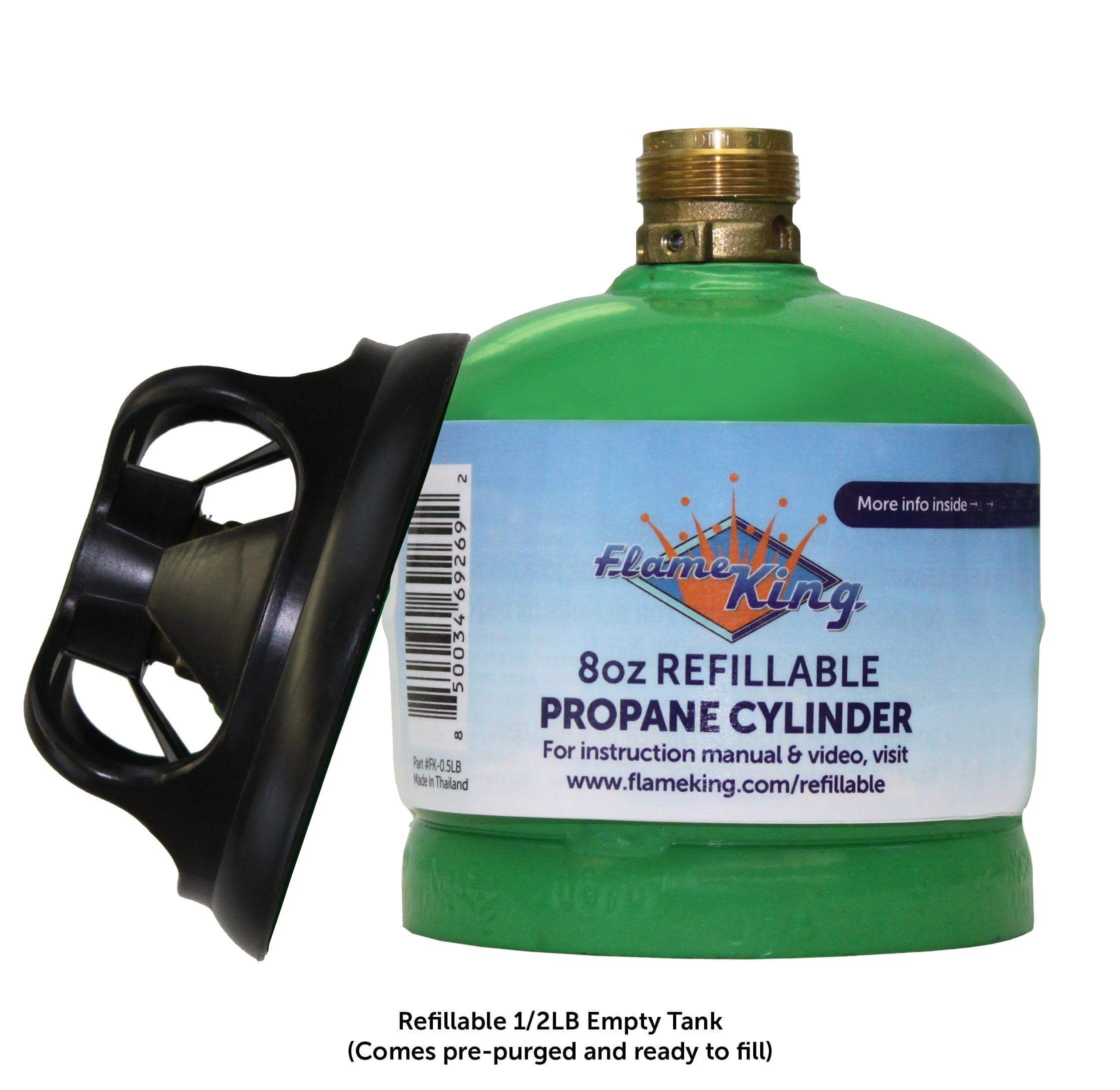Flame King 2 Packs Eco Friendly Sustainable 8oz 1/2lb Refillable Propane Tank LP Cylinder - We The Collective