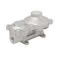 Flame King 2-stage LP propane regulator for RVs, featuring a compact design and 160,000 BTU capacity.