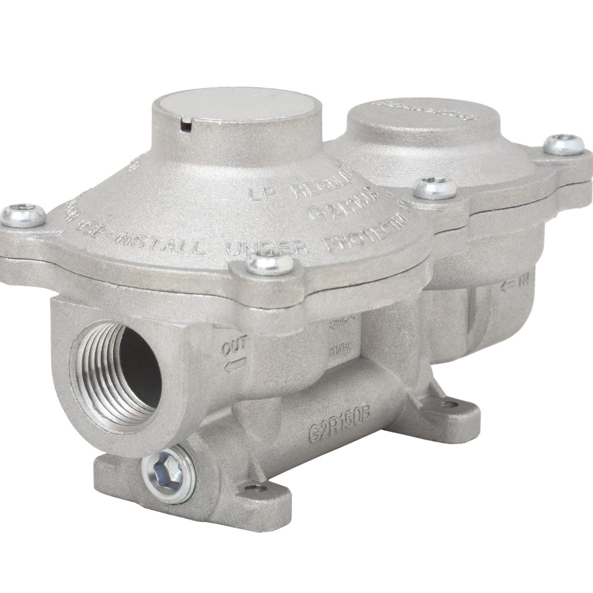 Flame King 2-Stage 150,000 BTU Propane LP Vertical Super Compact Regulator
