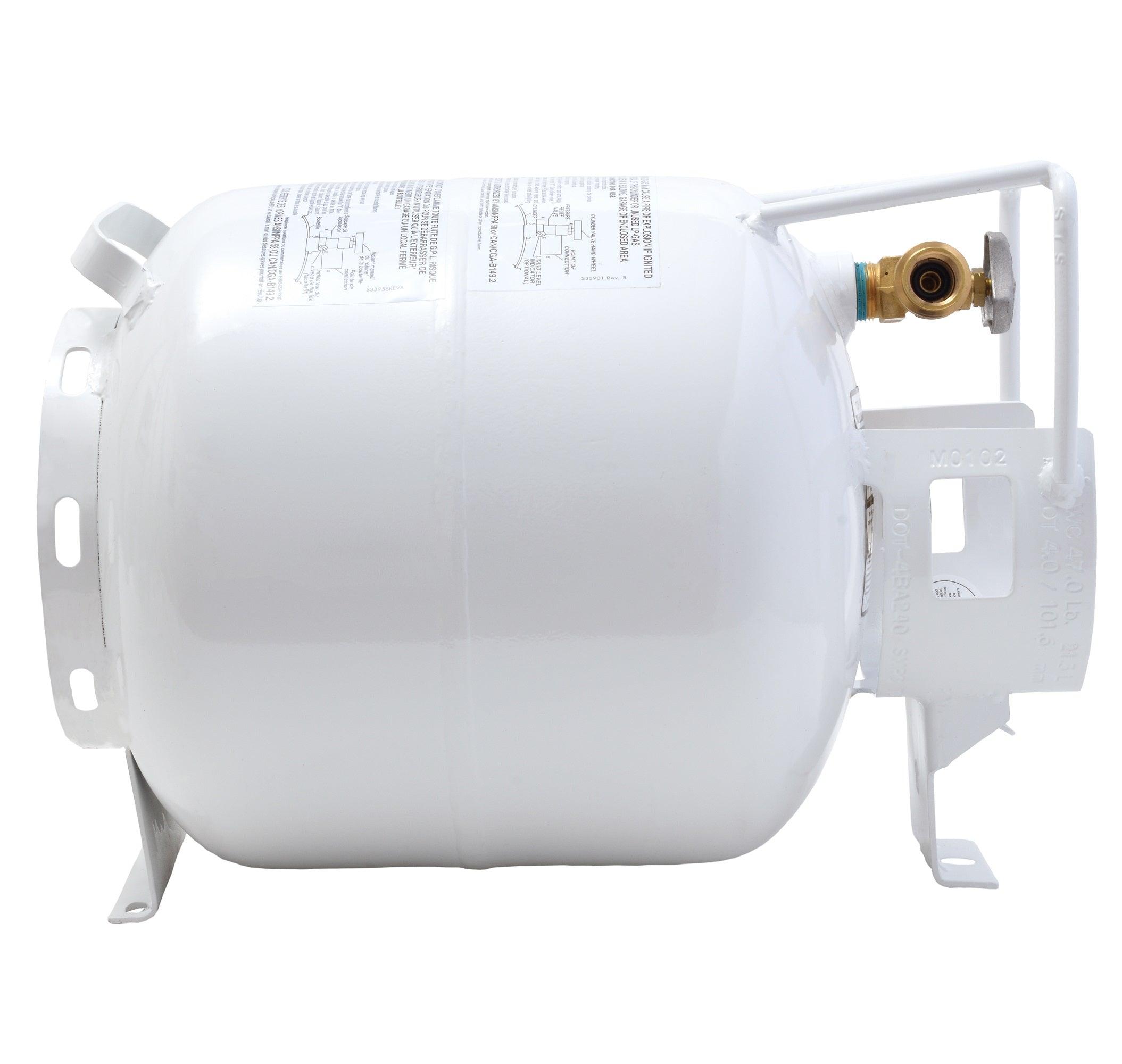 Flame King 20lb Horizontal Propane Cylinder Tank With Valve and Gauge Rv Trailer - OVERLANDERS Outfitter