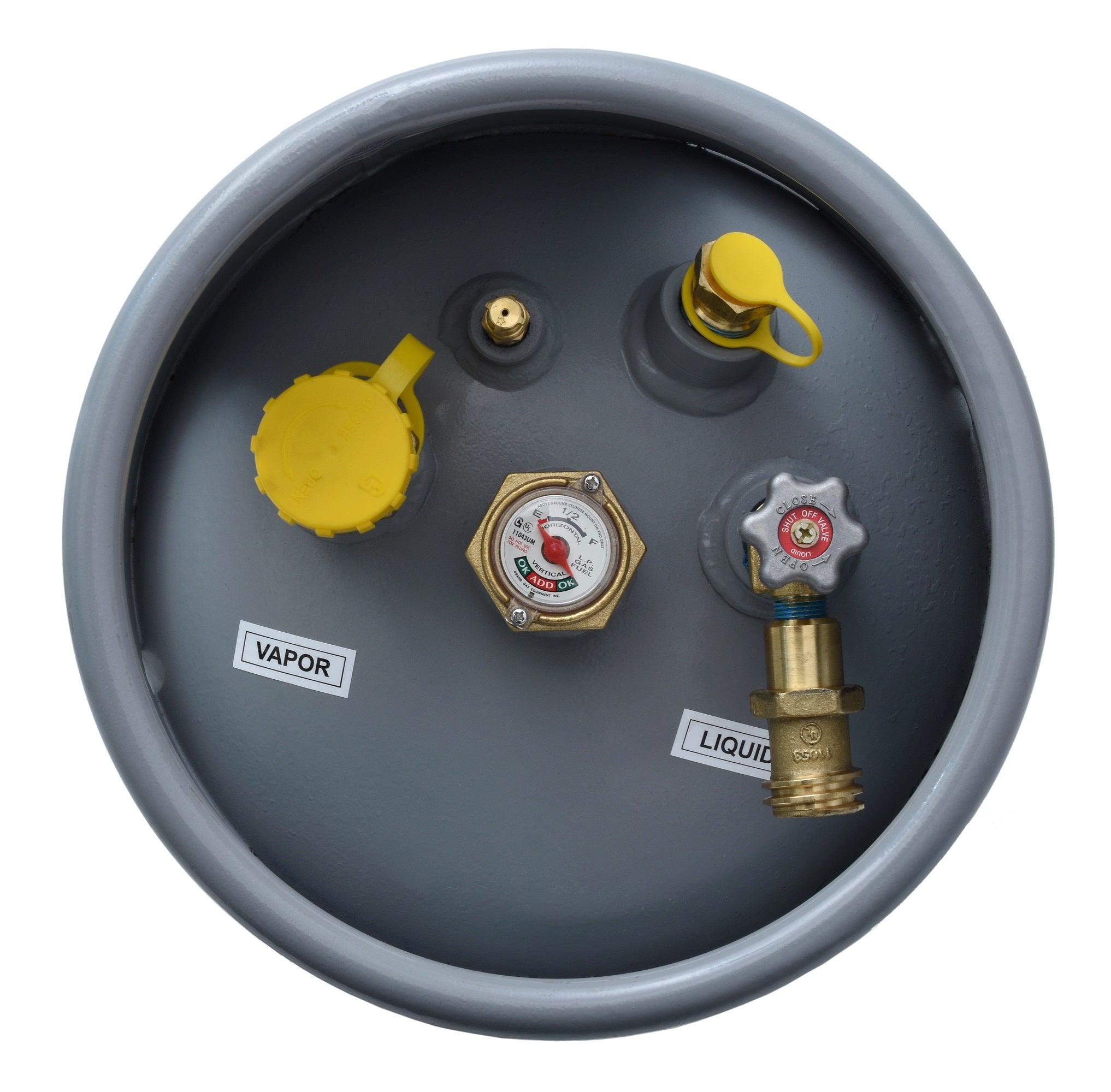 Flame King 33.5lb Forklift Steel Propane Tank Cylinder with Gauge - OVERLANDERS Outfitter