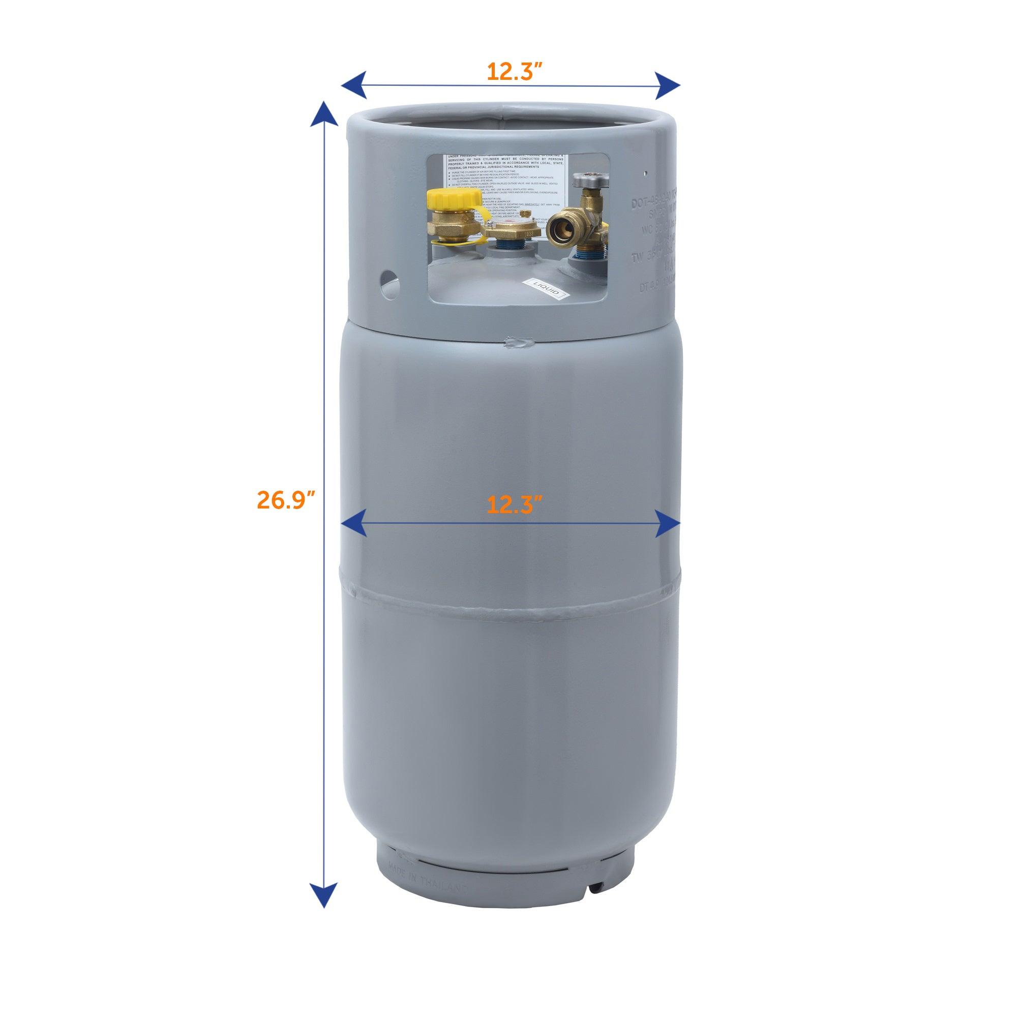 Flame King 33.5lb Forklift Steel Propane Tank Cylinder with Gauge - OVERLANDERS Outfitter