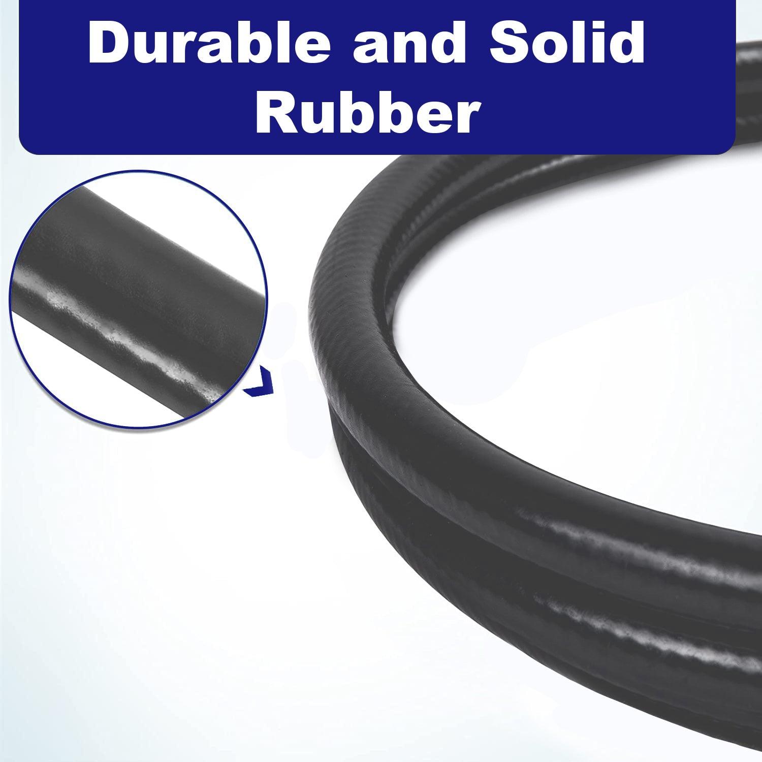 Flame King 48-inch thermo rubber RV slide out hose assembly with 3/8'' ID female connectors, showcasing durable design.