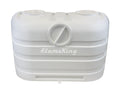 Flame King Dual 20LB LP Propane Tank Light Plastic Heavy Duty Cover Rv Trailer White - We The Collective
