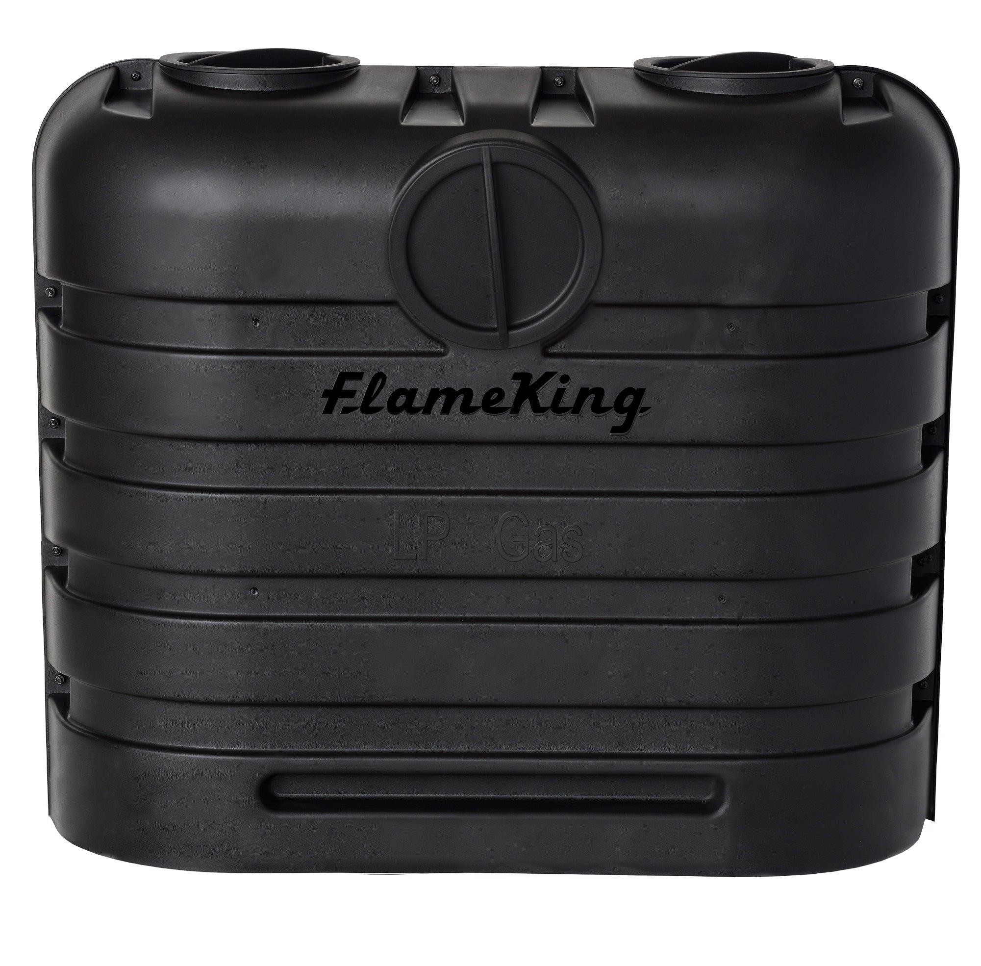 Flame King Dual 30LB LP Propane Tank Light Plastic Heavy Duty Cover RV Trailer Black - We The Collective