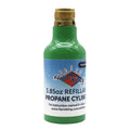 Flame King Eco Friendly 1/4 lb refillable mini propane tank cylinder with a durable design for outdoor use.